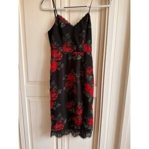 Lovers + Friends Floral Satin Dress Size XS